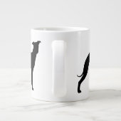 Italienische Greyhound Dog Silhouetten Iggies Jumbo-Tasse (Rückseite)