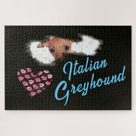 Italienische Greyhound Eyes Solid Color 1000 Stück Puzzle (Horizontal)