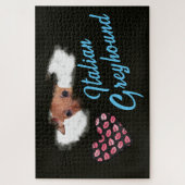 Italienische Greyhound Eyes Solid Color 1000 Stück Puzzle (Vertikal)