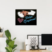 Italienische Greyhound Eyes Solide Farbe Poster (Heimbüro)