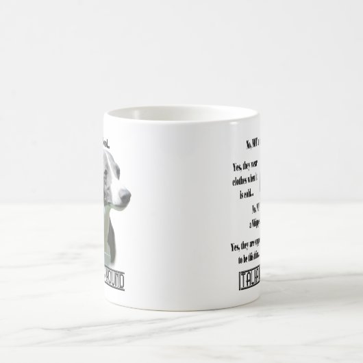 Italienische Greyhound FAQ Kaffeetasse (Mittel)