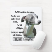 Italienische Greyhound FAQ Mousepad (Mit Mouse)