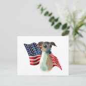 Italienische Greyhound-Flagge Postkarte (Stehend Vorderseite)
