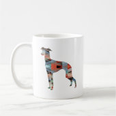 Italienische Greyhound Geo Pattern Silhouette - Ka Kaffeetasse (Links)