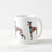 Italienische Greyhound Geo Pattern Silhouette - Ka Kaffeetasse (VorderseiteRechts)