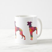 Italienische Greyhound Geo Pattern Silhouette - Mu Kaffeetasse (VorderseiteRechts)