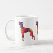 Italienische Greyhound Geo Pattern Silhouette - Mu Kaffeetasse (Links)
