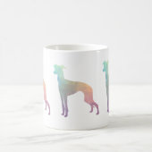 Italienische Greyhound Geo Pattern Silhouette - Pa Kaffeetasse (Mittel)