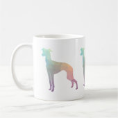 Italienische Greyhound Geo Pattern Silhouette - Pa Kaffeetasse (Links)