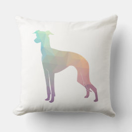 Italienische Greyhound Geo Pattern Silhouette - Pa Kissen