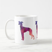 Italienische Greyhound Geo Pattern Silhouette - Ro Kaffeetasse (Links)