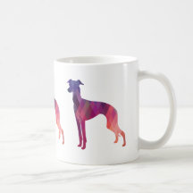 Italienische Greyhound Geo Pattern Silhouette - Ro
