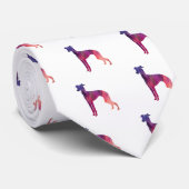 Italienische Greyhound Geo Pattern Silhouette - Ro Krawatte (Gerollt)
