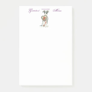 Italienische Greyhound-Herz-Mama Post-it Klebezettel