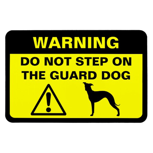 Italienische Greyhound Humore Guard Dog Warnung Magnet (Horizontal)