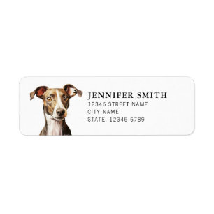 Italienische Greyhound-Hund-Rücksendeadressen-Aufk