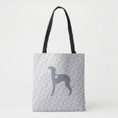 Italienische Greyhound Hund Tote Bag, Rescue Iggy. Tasche (Vorderseite)