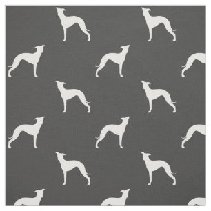 Italienische Greyhound Hunde Rasse Silhouetten Gem Stoff