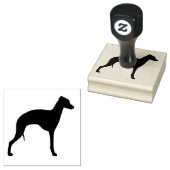 Italienische Greyhound Hunde Silhouette Iggy Gummistempel (Stempel)