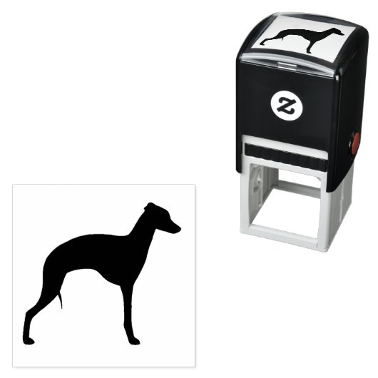 Italienische Greyhound Hunde Silhouette Iggy Permastempel (Beispiel)