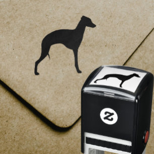 Italienische Greyhound Hunde Silhouette Iggy Permastempel