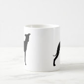 Italienische Greyhound Iggy Hund Silhouetten Kaffeetasse (Mittel)