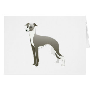 Italienische Greyhound Iggy Silhouette Card