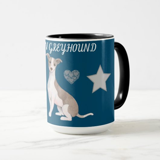 ITALIENISCHE GREYHOUND KOPIEREN ZWEI ZONNE-TASSE. TASSE (VorderseiteRechts)