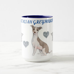 ITALIENISCHE GREYHOUND KOPIEREN ZWEI ZONNE-TASSE. TASSE