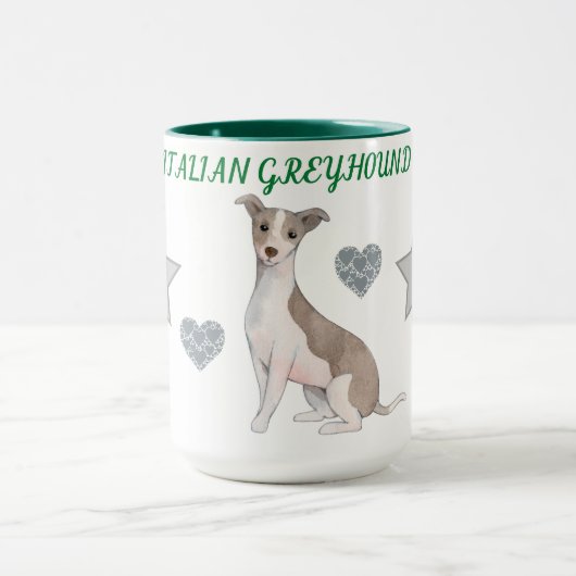 ITALIENISCHE GREYHOUND KOPIEREN ZWEI ZONNE-TASSE. TASSE (Zentrum)