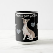 ITALIENISCHE GREYHOUND KOPIEREN ZWEI ZONNE-TASSE. TASSE (Zentrum)