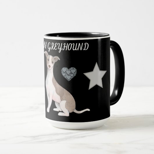 ITALIENISCHE GREYHOUND KOPIEREN ZWEI ZONNE-TASSE. TASSE (VorderseiteRechts)