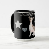 ITALIENISCHE GREYHOUND KOPIEREN ZWEI ZONNE-TASSE. TASSE (Vorderseite Links)