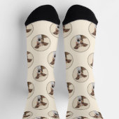Italienische Greyhound Malerei Sable Original Hund Socken (Oben)