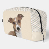 Italienische Greyhound Malerei Sable Original Hund Waschbeutel (Rechte Ecke)