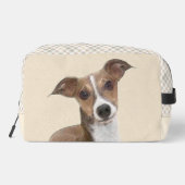 Italienische Greyhound Malerei Sable Original Hund Waschbeutel (Rückseite)