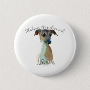 Italienische Greyhound-Mama 2 Button