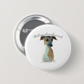 Italienische Greyhound-Mama 2 Button (Vorne & Hinten)