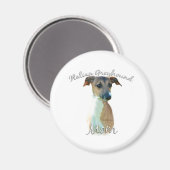 Italienische Greyhound-Mama 2 Magnet (Vorderseite/Rückseite)