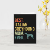 Italienische Greyhound Mama Ever Dog Liebt Muttert Karte (Gelbe Blume)
