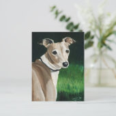 Italienische Greyhound Original Hunde Kunst Postka Postkarte (Stehend Vorderseite)