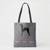 Italienische Greyhound Rescue Bag, Iggy. Tasche (Vorderseite)