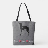Italienische Greyhound Rescue Bag, Iggy. Tasche (Rückseite)