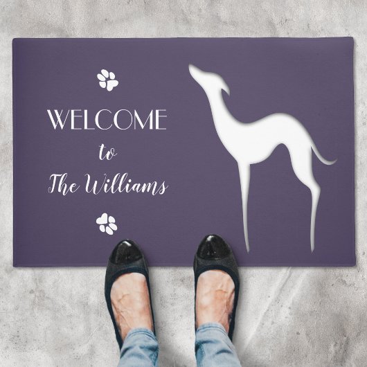 Italienische Greyhound Silhouette elegant Personal Fußmatte