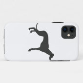 Italienische Greyhound-Silhouette in Schwarz Case-Mate iPhone Hülle (Rückseite (Horizontal))