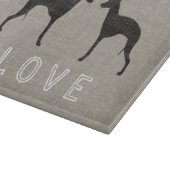 Italienische Greyhound-Silhouette-Liebe Schneidebrett (Ecke)