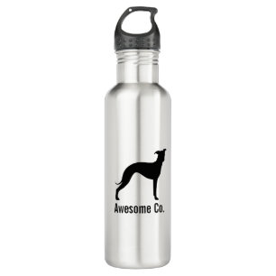 Italienische Greyhound-Silhouette mit benutzerdefi Trinkflasche