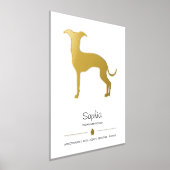Italienische Greyhound-Silhouette mit Paste und Te Foliendrucke (Ablage )