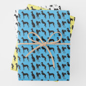 Italienische Greyhound-Silhouetten Geschenkpapier Set (Beispiel)