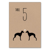 Italienische Greyhound-Silhouetten Hochzeitsempfan